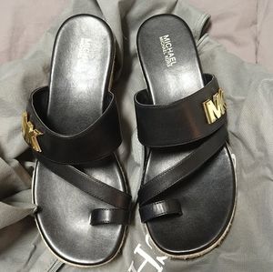 Michael Kors black 6 1/2 sandal wedges